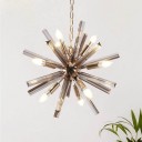 Loft Industry Modern - Chrome Sun Spikes Chandelier